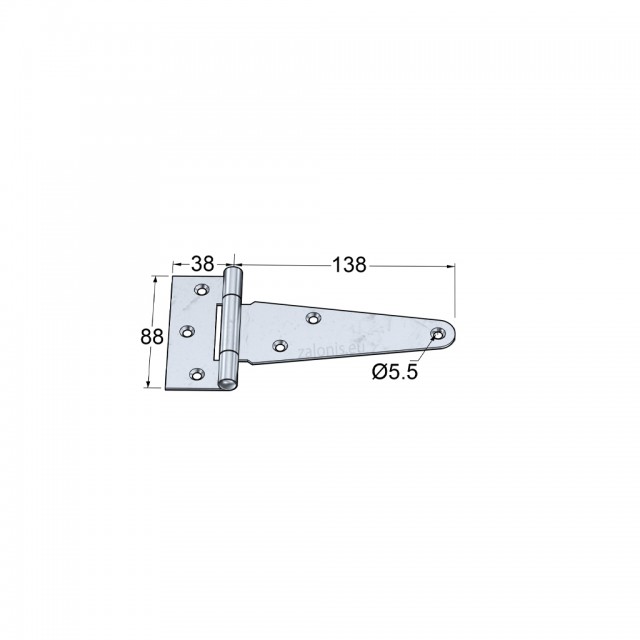 T-TYPE HINGE 130 / GALVANIZED